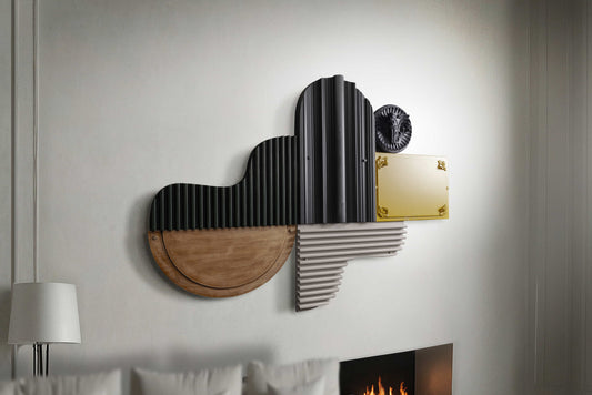 pieza decorativa de madera con diseño único y moderno