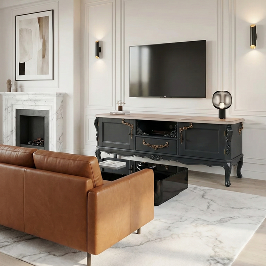 Tendencias en muebles de televisión para 2025: Diseño artesanal para salones con personalidad