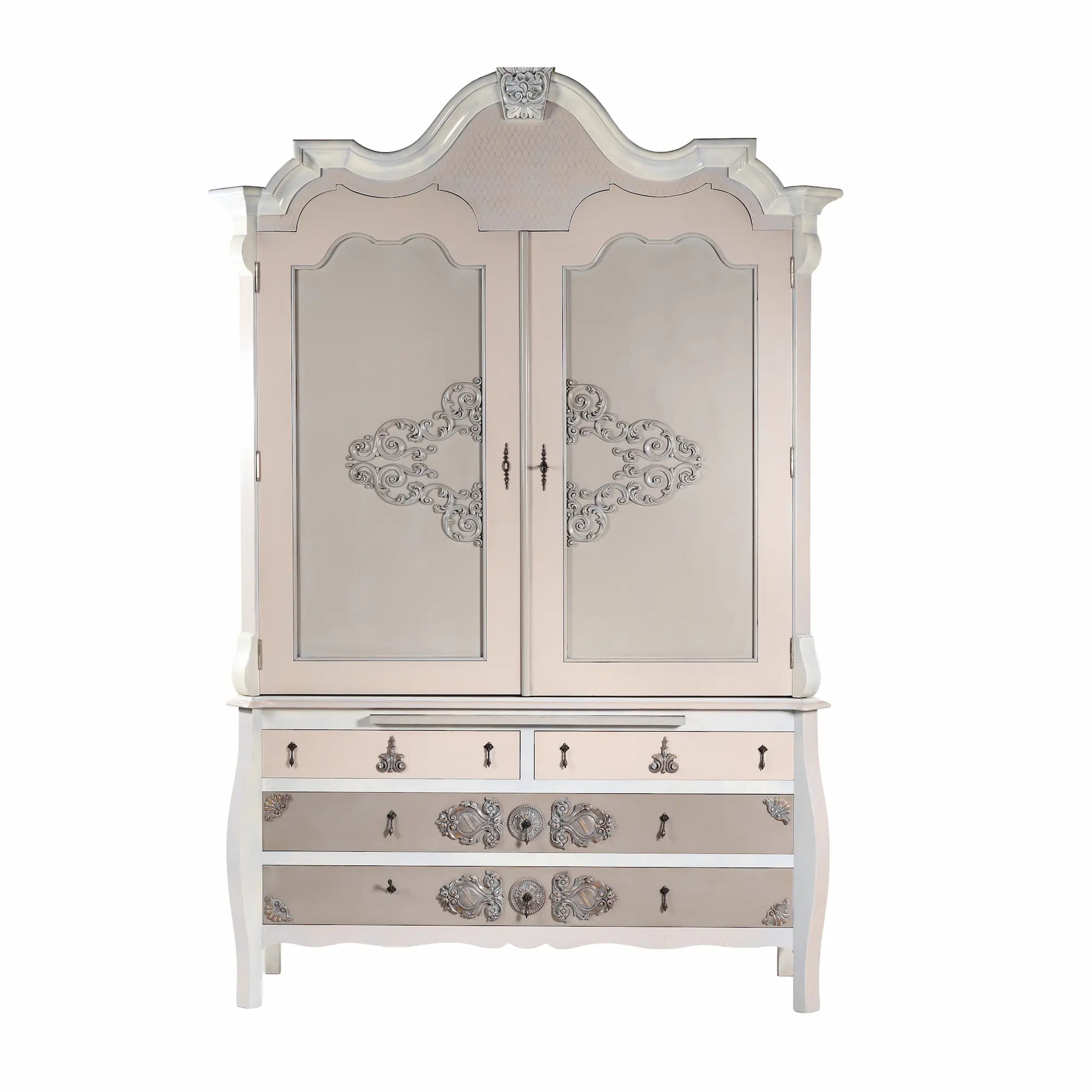 armario Cluster de madera con diseño clásico y detalles ornamentales