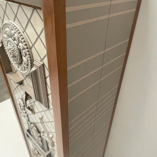 Detalle lateral del Armario Toscano 2 con decoración geométrica