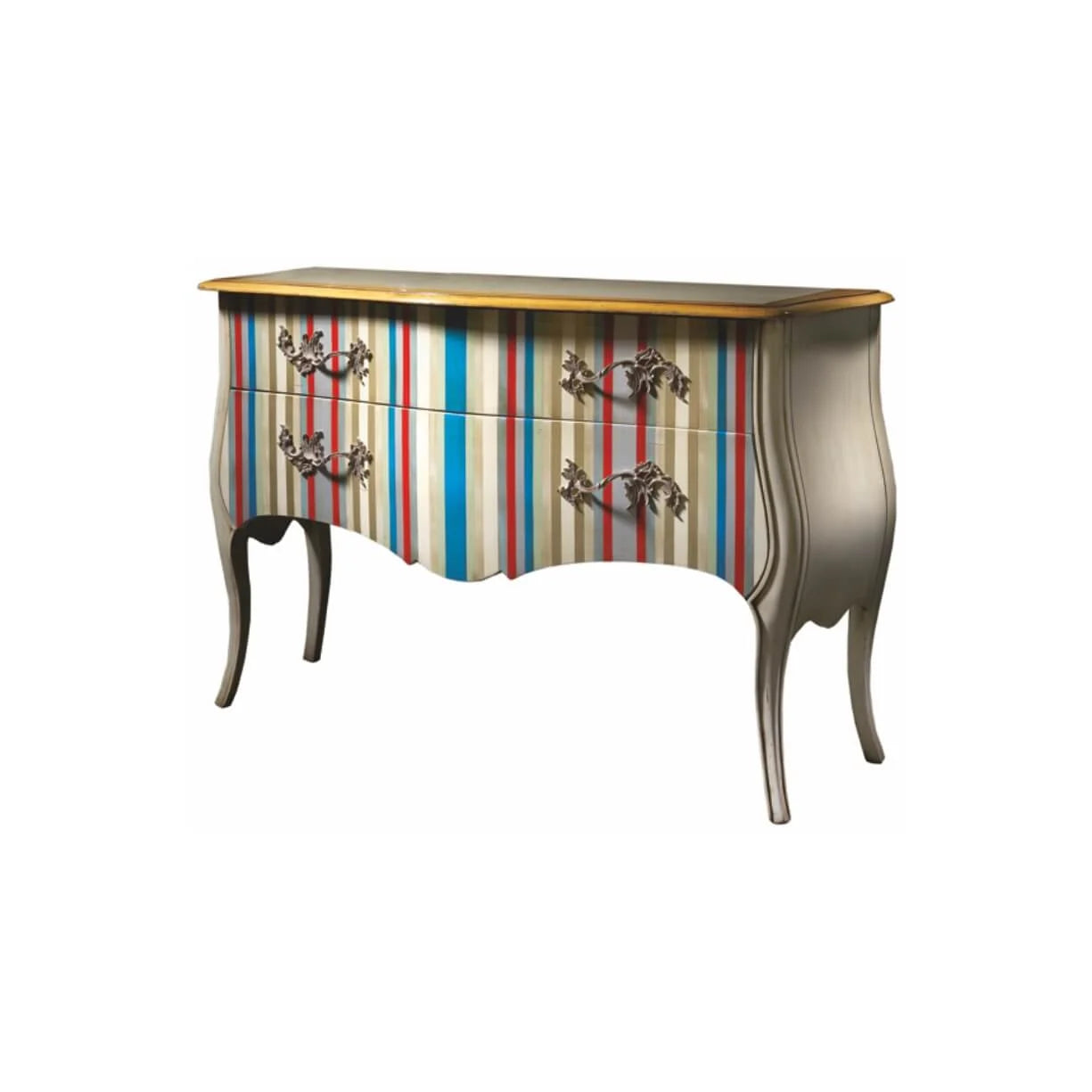 Mueble cómoda para dormitorio de diseño en fondo blanco