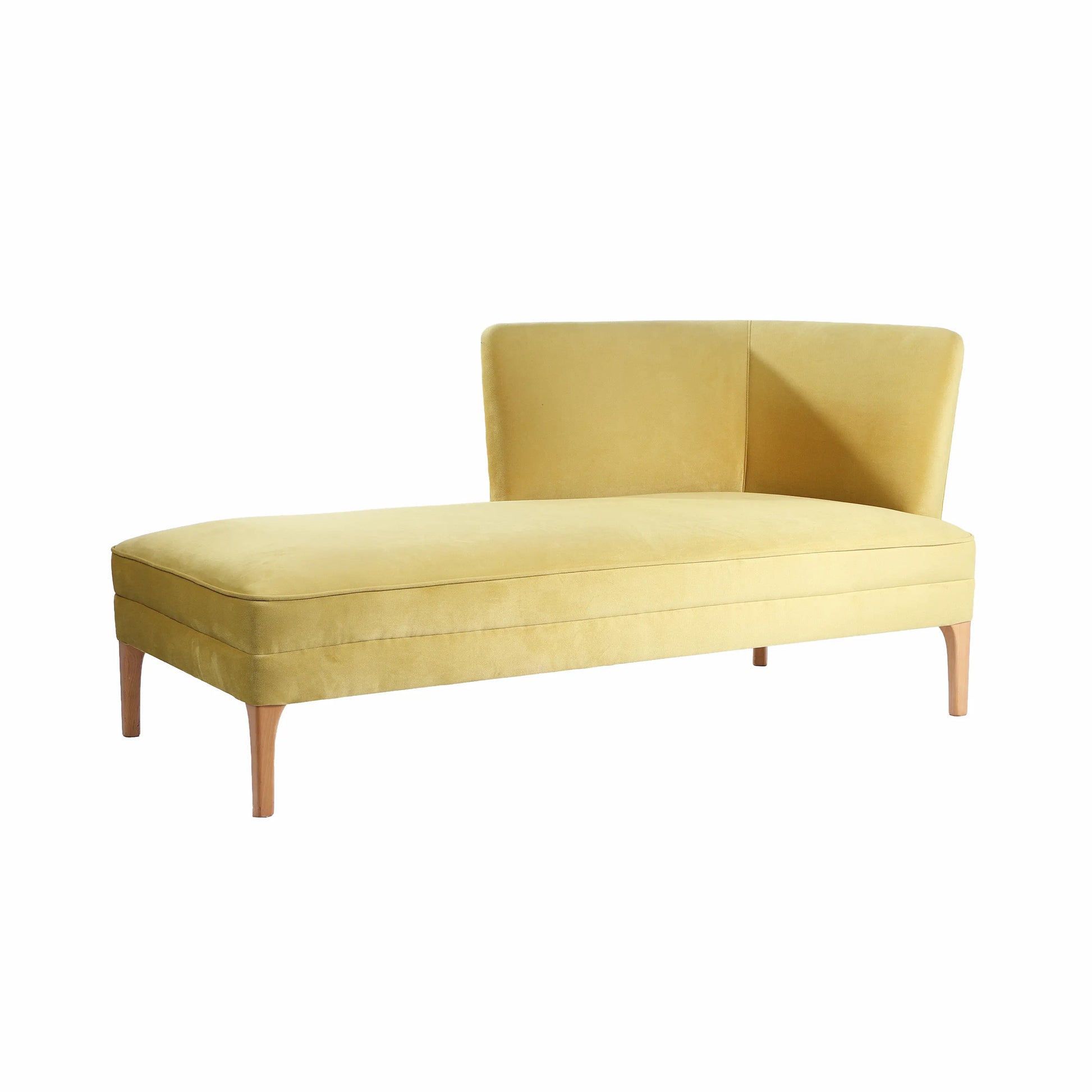 Diván Matera tapizado con diseño contemporáneo y patas de madera