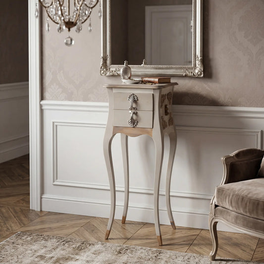 Mesita Maxi en dormitorio elegante con diseño estilizado