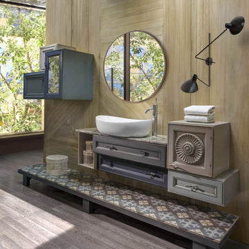 Mueble de baño de diseño One integrado en baño contemporáneo