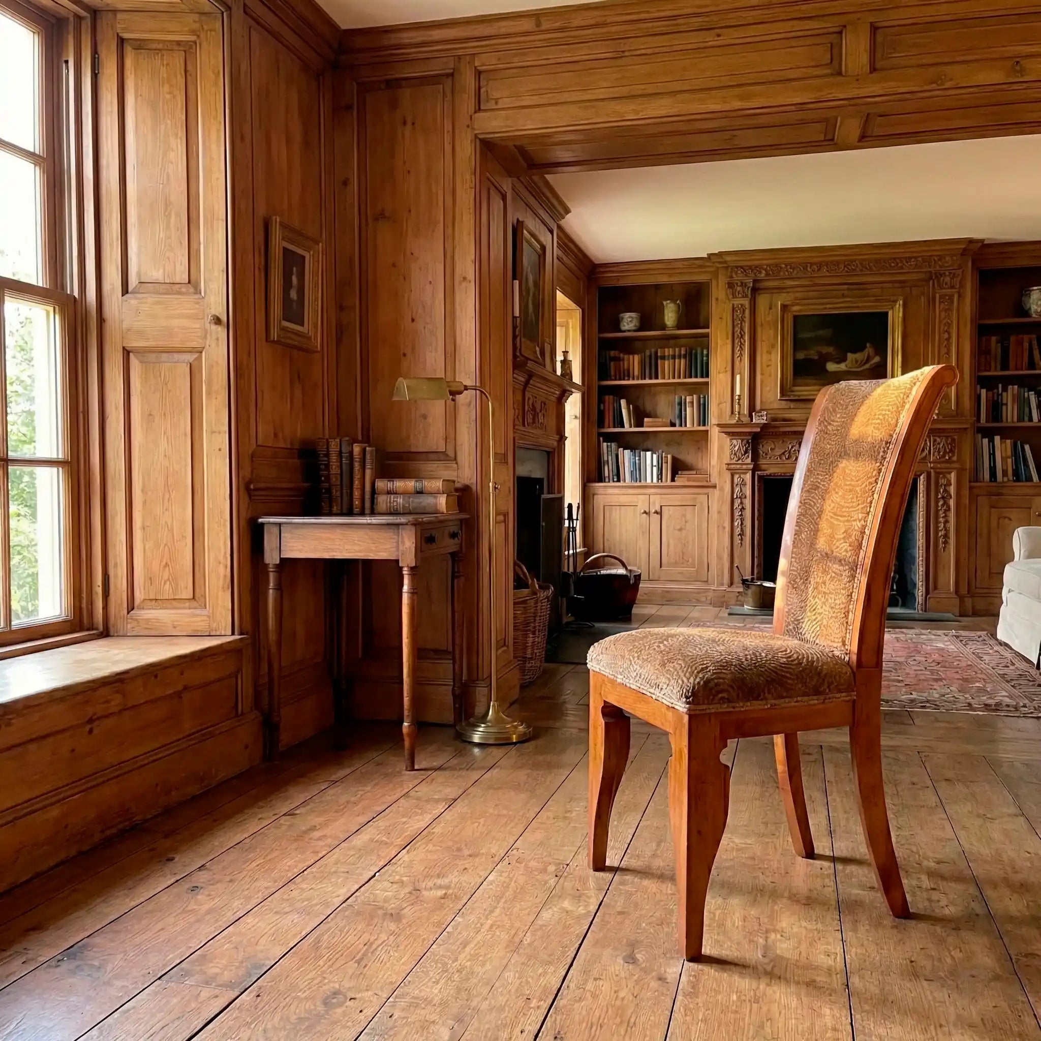 Sedia con gambe a sfera tagliate 