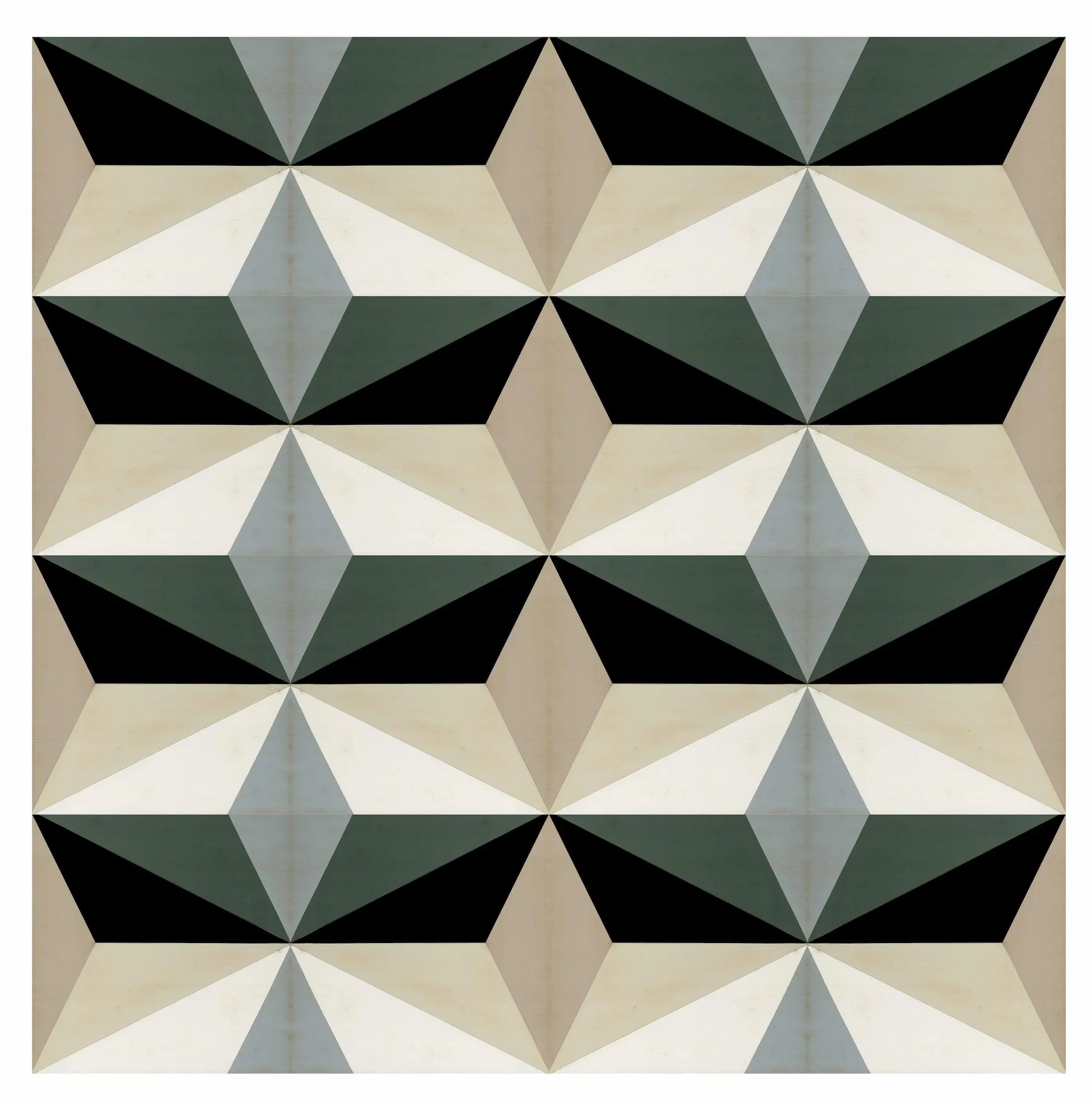 Composición del Revestimiento 10 de Lola Glamour en madera de cerezo con diseño geométrico
