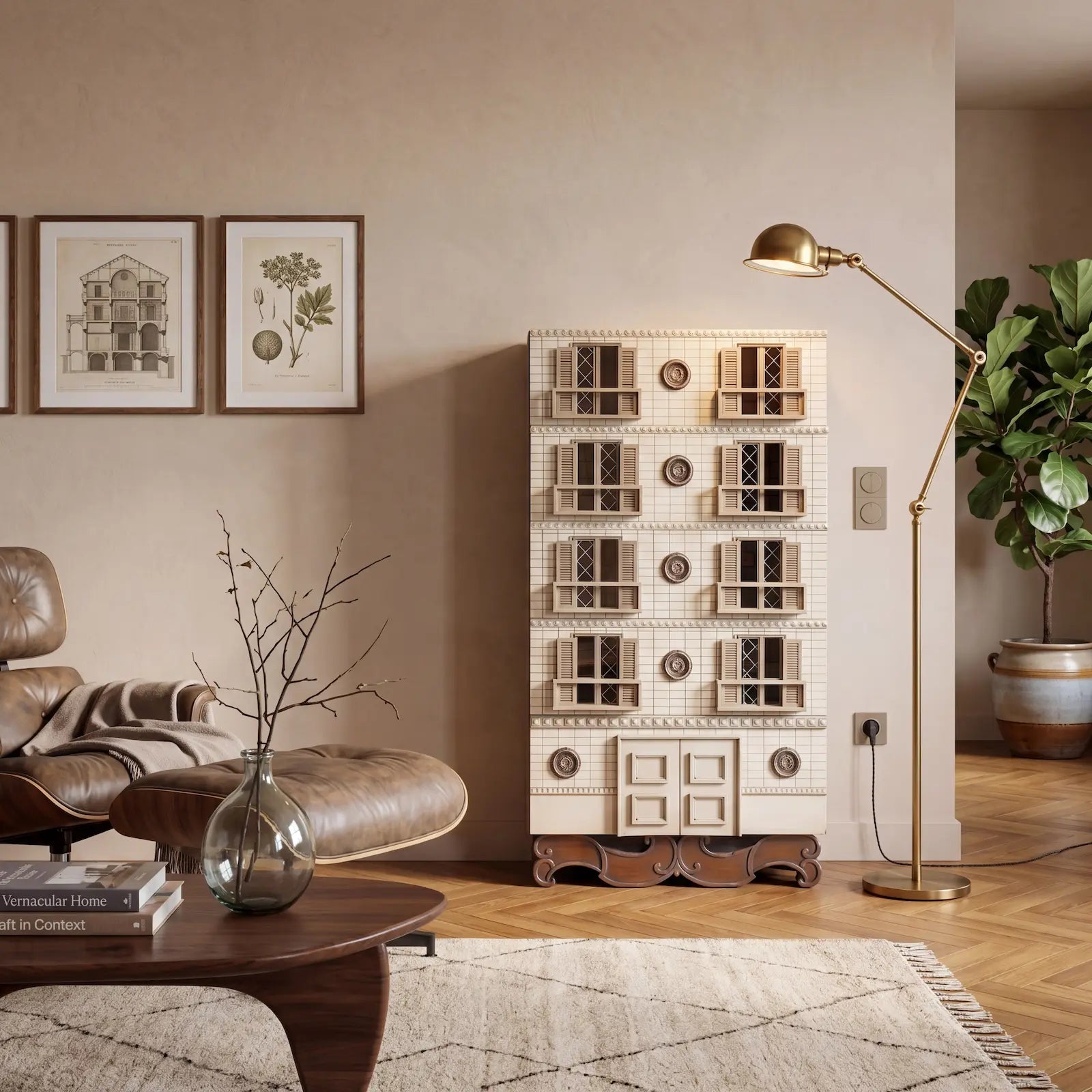 Sinfonier Toscano de diseño colocado en un salón con estética cálida y decorativa