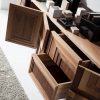 mueble de tv totem detalle puertas abiertas