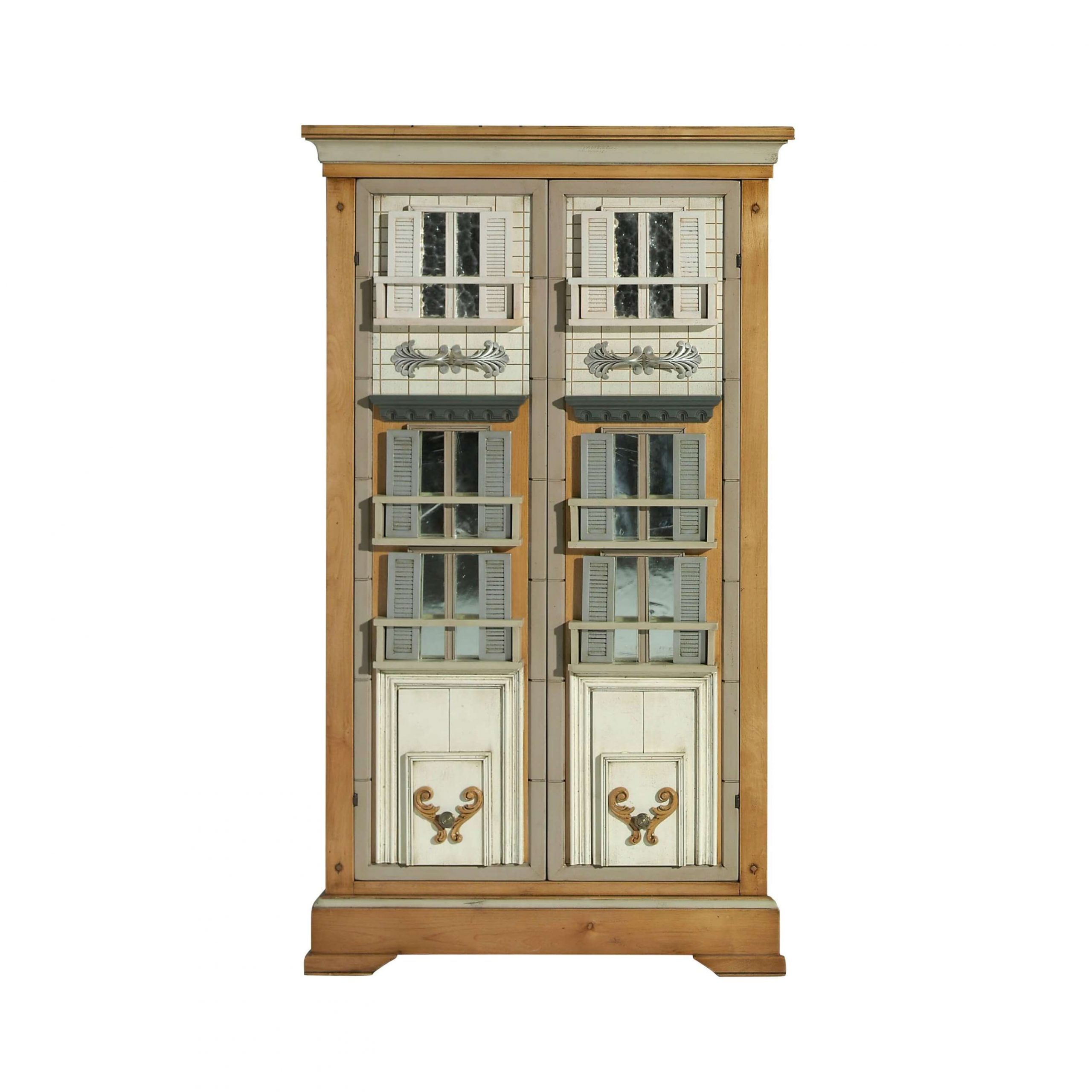 Armario Toscano - 2 puertas y 3 cajones interiores - Medidas 80x45x138 cm - Lola  Glamour