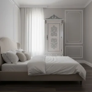 Armario Sliente Lola Glamour sobre fondo ambientado habitación con cama