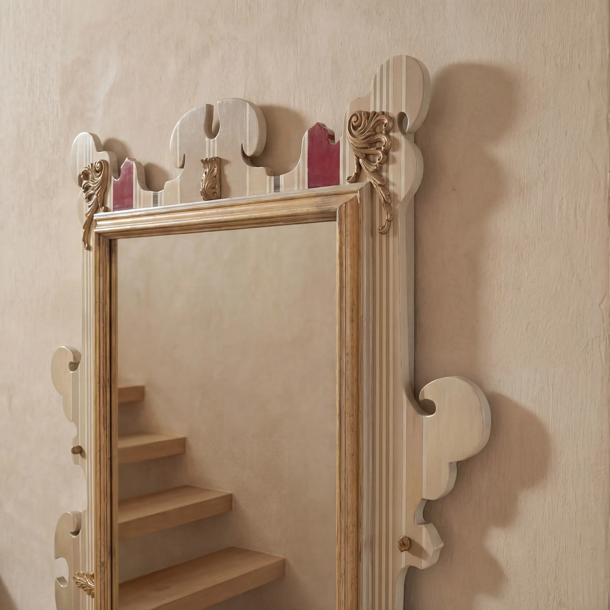 Pieza de decoración de pared de alta gama, un espejo grande que aporta luminosidad y amplitud al espacio.