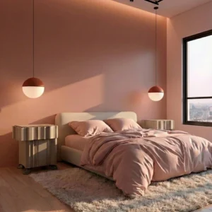 Mesilla de noche Bosco de diseño artesanal en madera natural